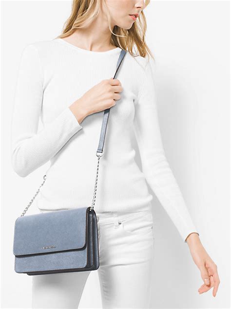 michael michael kors daniela large saffiano leather crossbody bag|michael kors saffiano jet set.